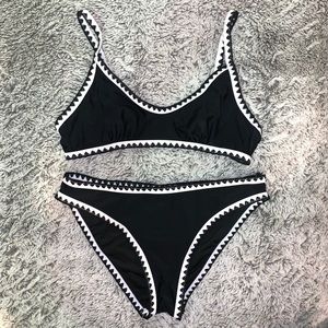 Black and White Bikini Set